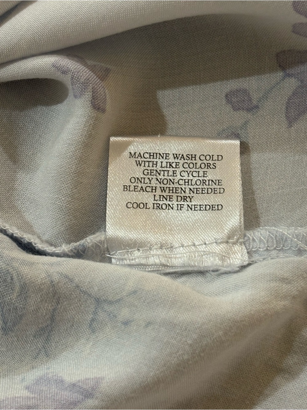 ❤️Gorgeous Como Blu Pale Blue Floral Tie-Neck Tunic - Picture 8 of 11